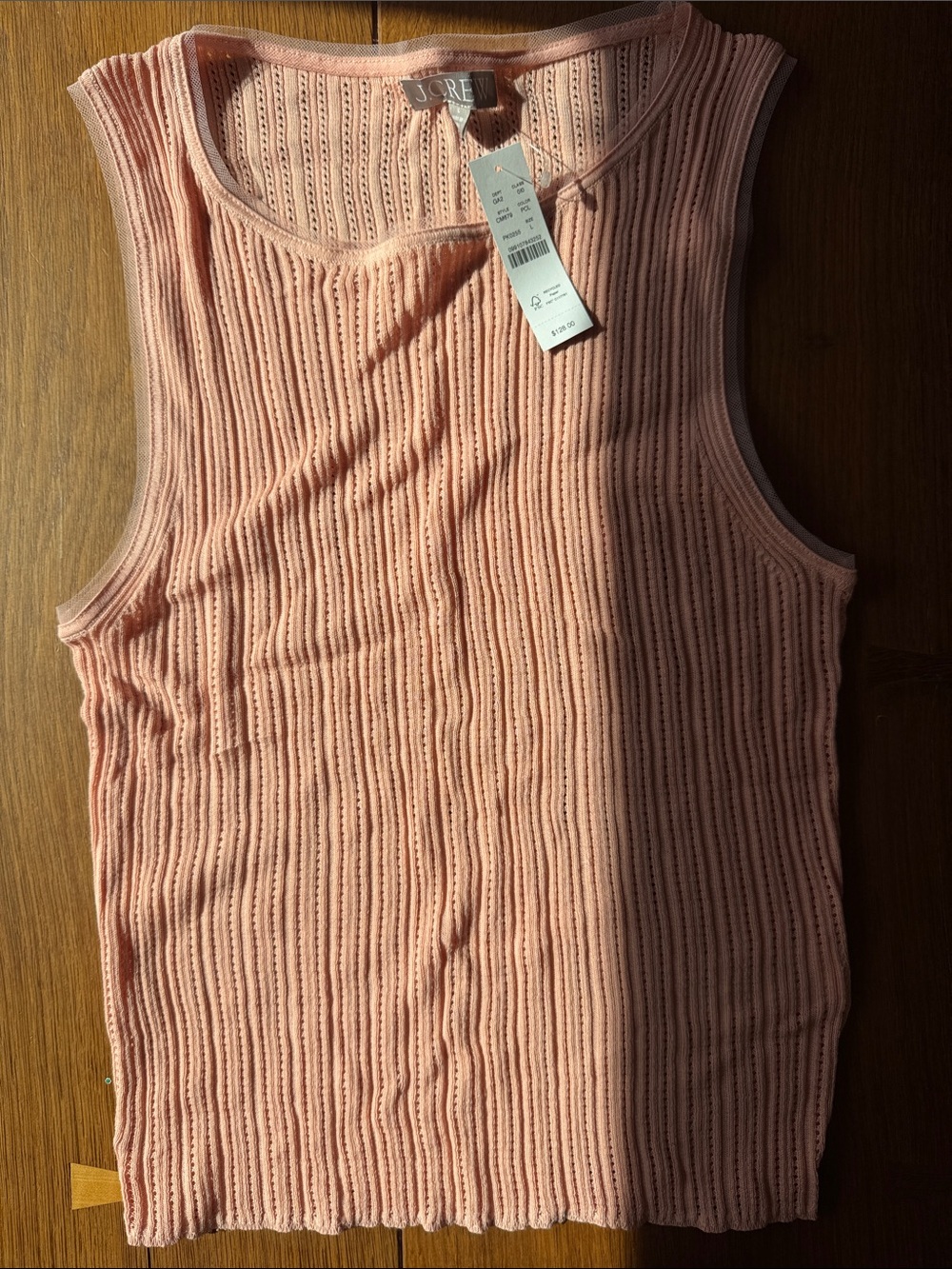 J. Crew Peach Ribbed Tank Top